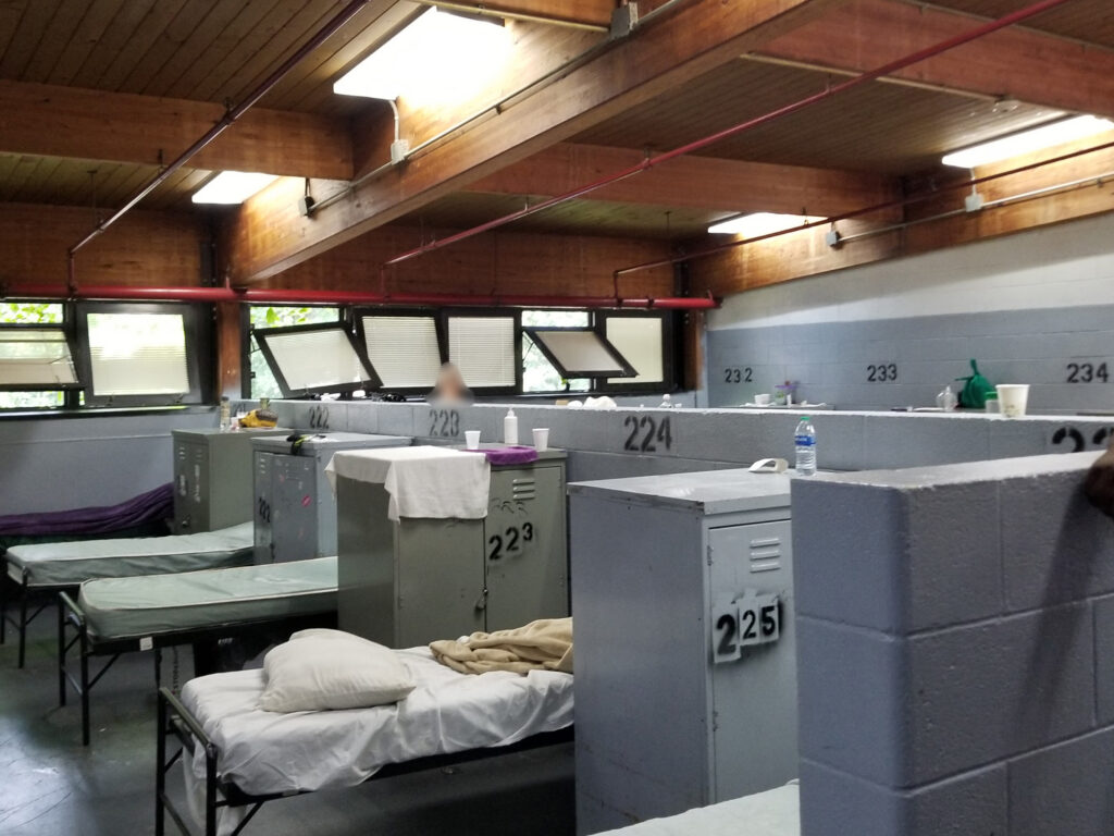 Large congregate dorm rooms