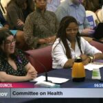 Catherine Trapani, Assistant Vice President for Public Policy for Volunteers of America-Greater New York testifies at City Council Health Committee Hearing on legislation to train first responders on TBI in domestic violence survivors.